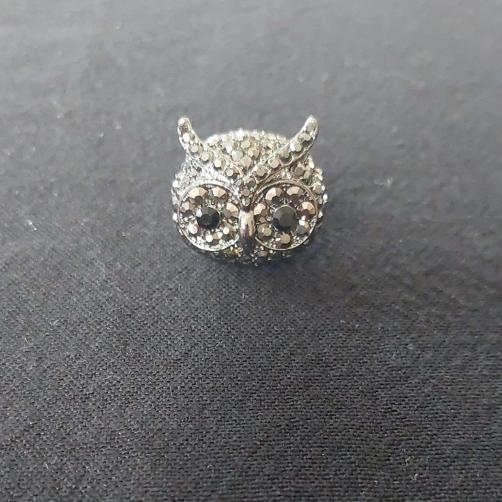 Guess Silver Owl Crystal Ring